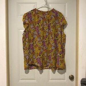 NWOT Sugar+Lips Ruffle Floral Mock Neck Top Size 1X